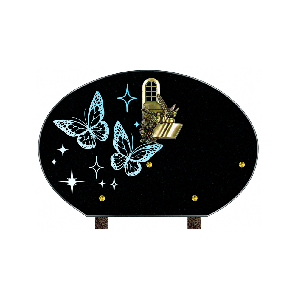 Plaque funéraire ILLUSTRATION – Plaques Funéraires Créations® – vue complémentaire