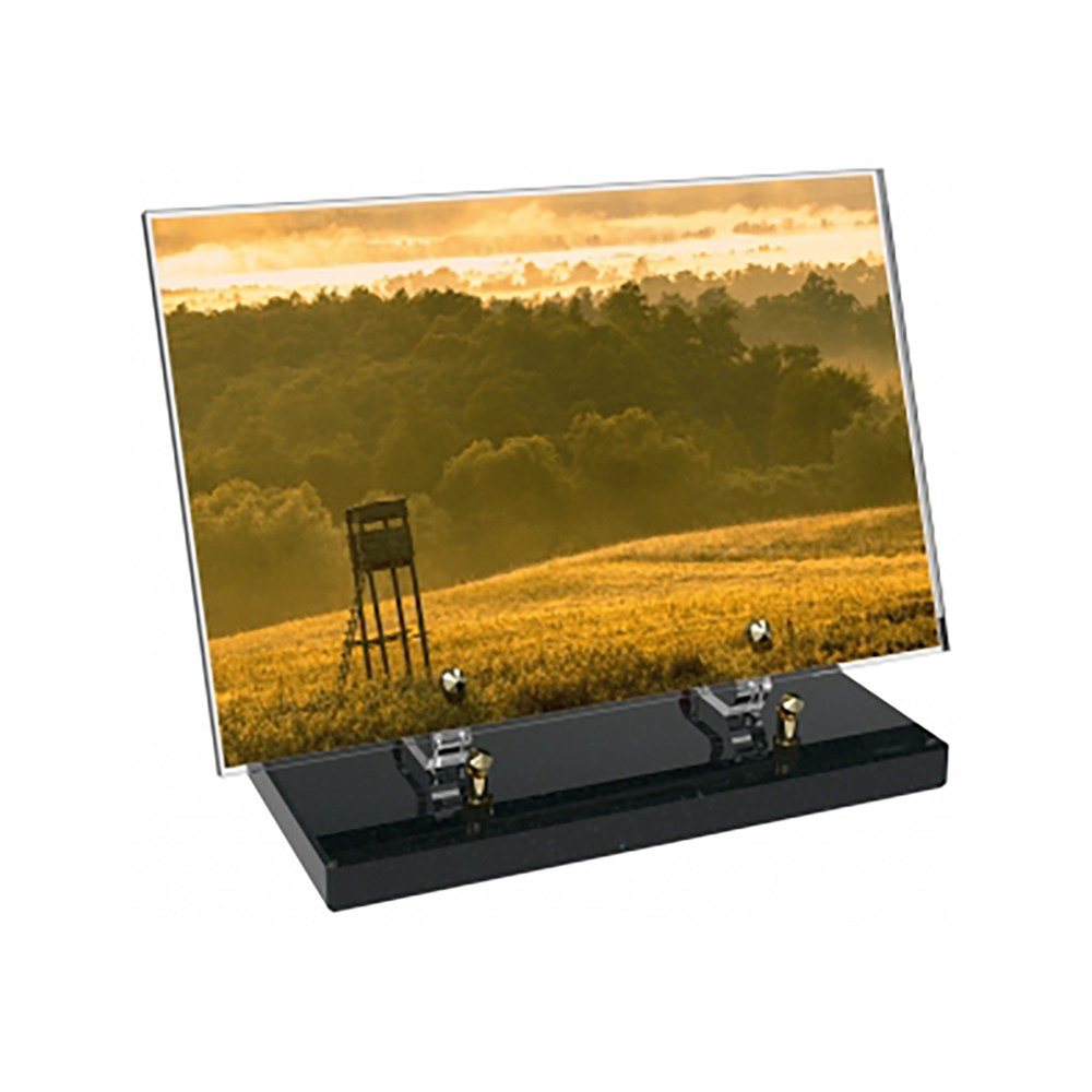 Plaque funéraire Rectangle Altuglas 30x20 - Chasse – Plaques Funéraires Créations® – vue complémentaire