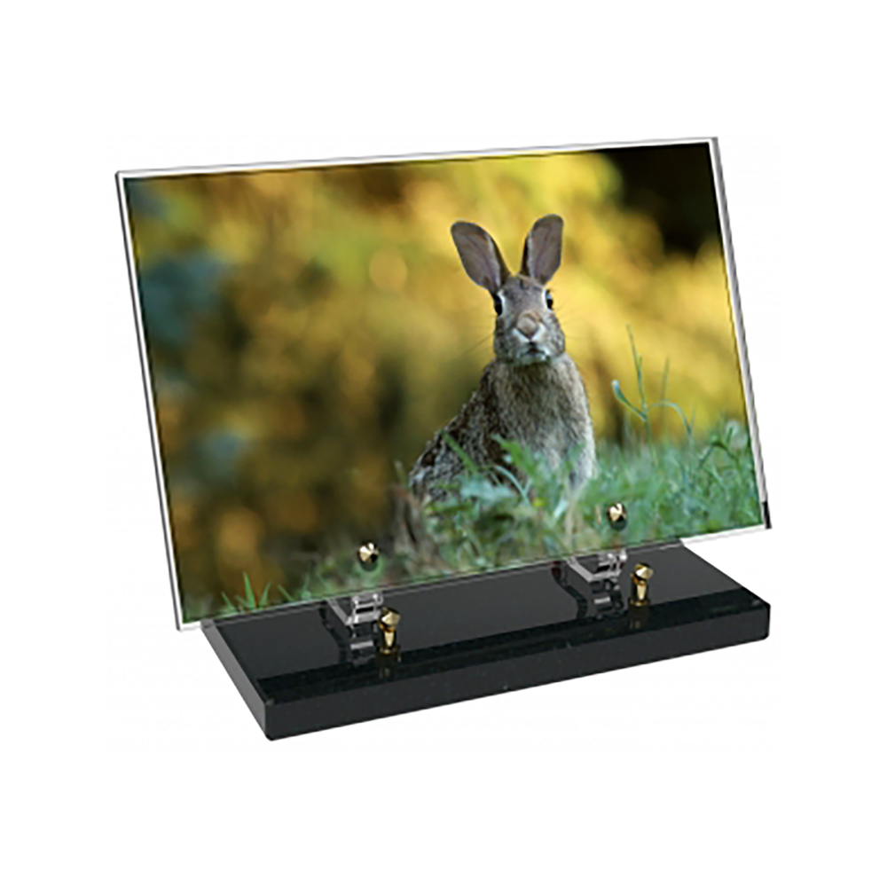 Plaque funéraire Rectangle Altuglas 30x20 - Chasse – Plaques Funéraires Créations® – vue complémentaire