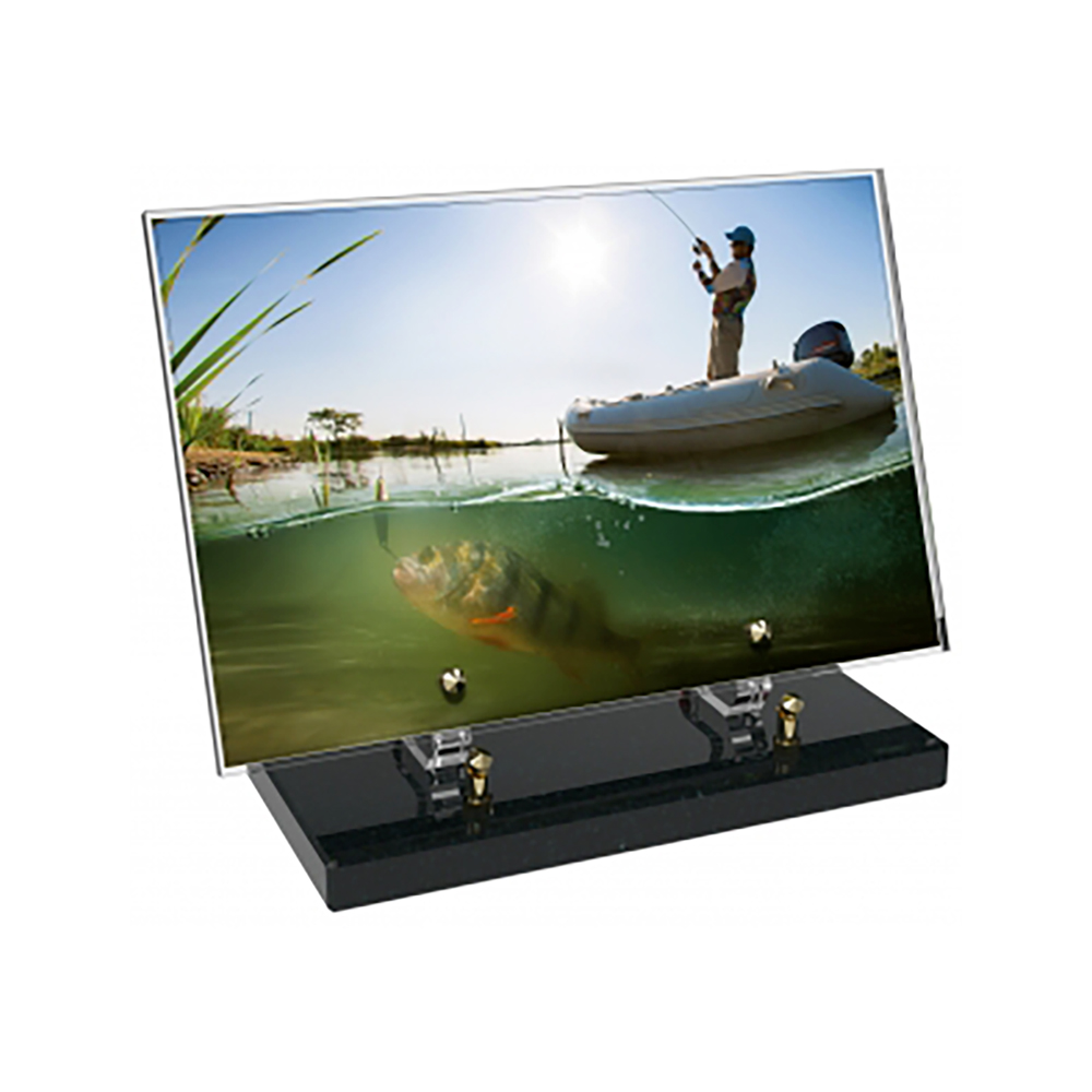 Plaque funéraire Rectangle Altuglas 30x20 - Pêche – Plaques Funéraires Créations® – vue complémentaire