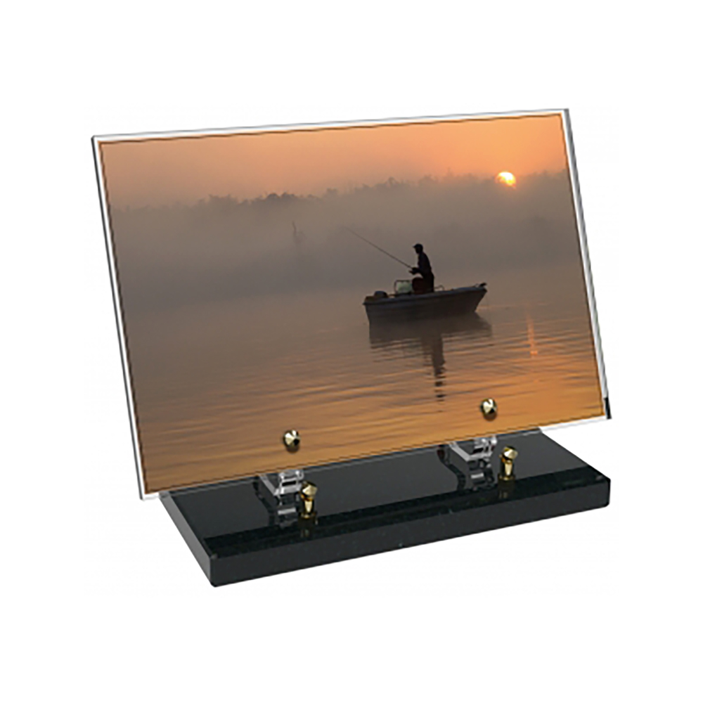 Plaque funéraire Rectangle Altuglas 30x20 - Pêche – Plaques Funéraires Créations® – vue complémentaire