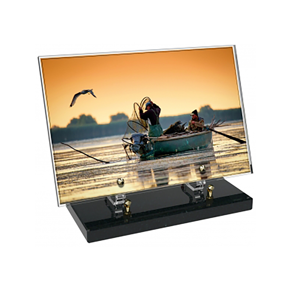 Plaque funéraire Rectangle Altuglas 30x20 - Pêche – Plaques Funéraires Créations® – vue complémentaire