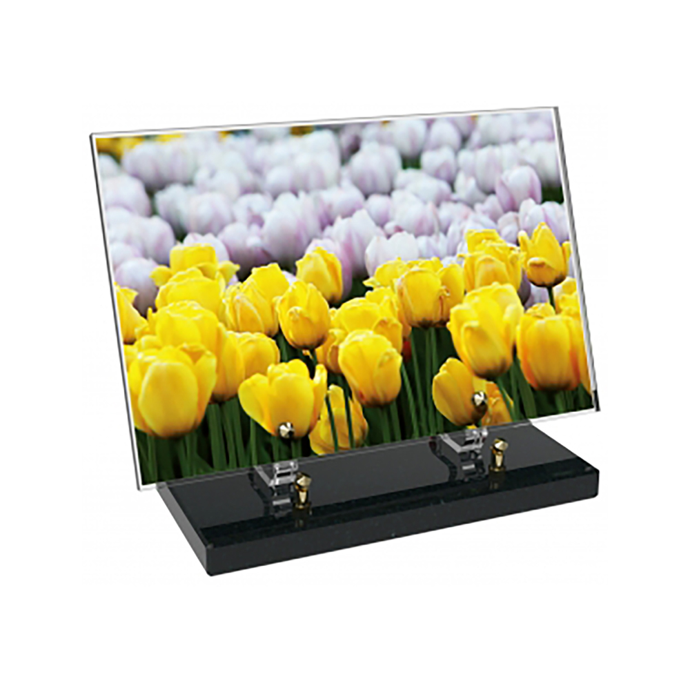 Plaque funéraire Rectangle Altuglas 30x20 - Fleurs – Plaques Funéraires Créations®