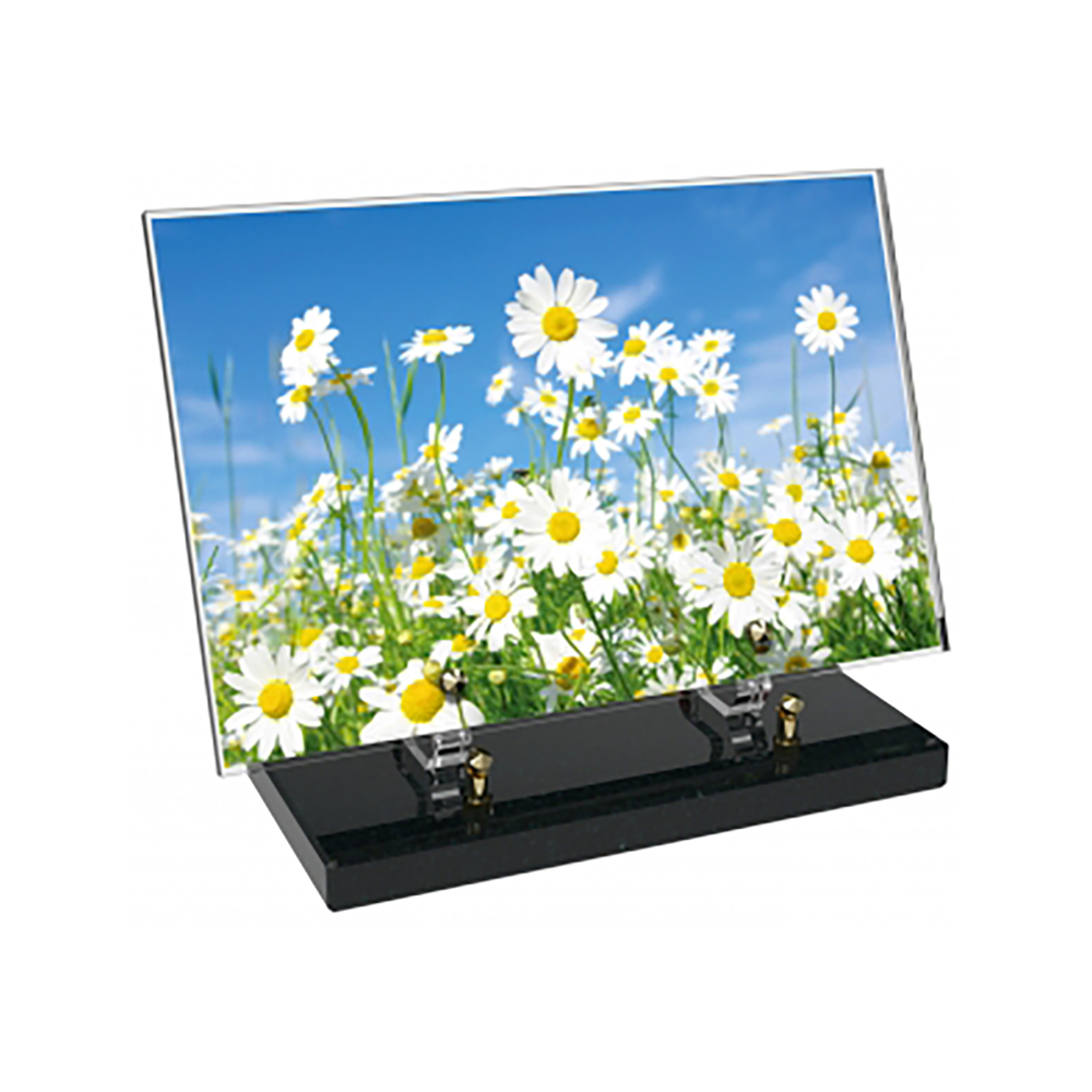 Plaque funéraire Rectangle Altuglas 30x20 - Fleurs – Plaques Funéraires Créations®