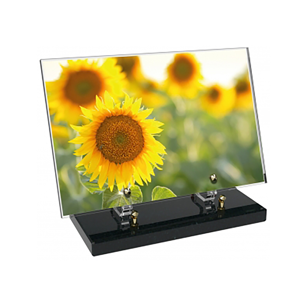 Plaque funéraire Rectangle Altuglas 30x20 - Fleurs – Plaques Funéraires Créations® – vue complémentaire