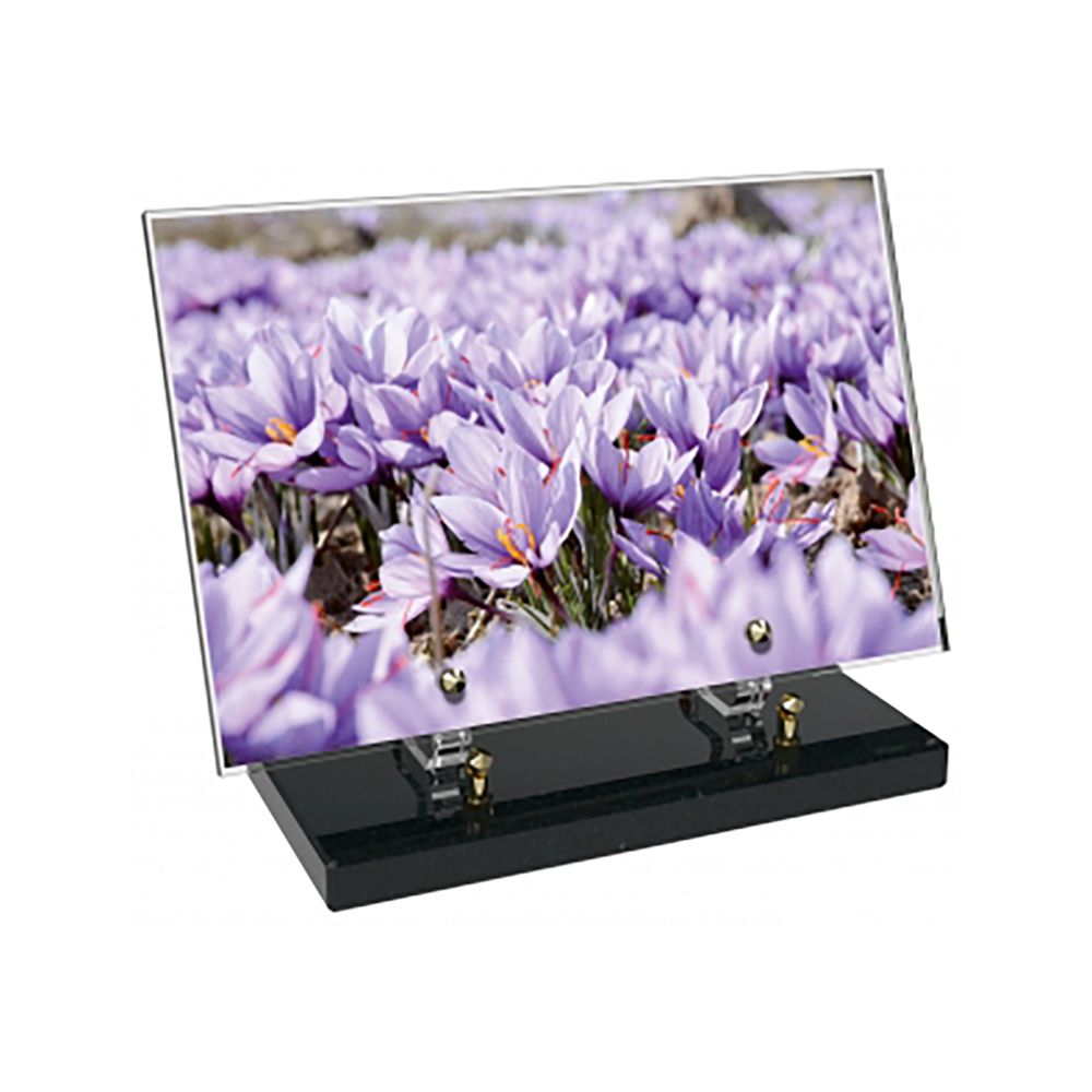 Plaque funéraire Rectangle Altuglas 30x20 - Fleurs – Plaques Funéraires Créations® – vue complémentaire
