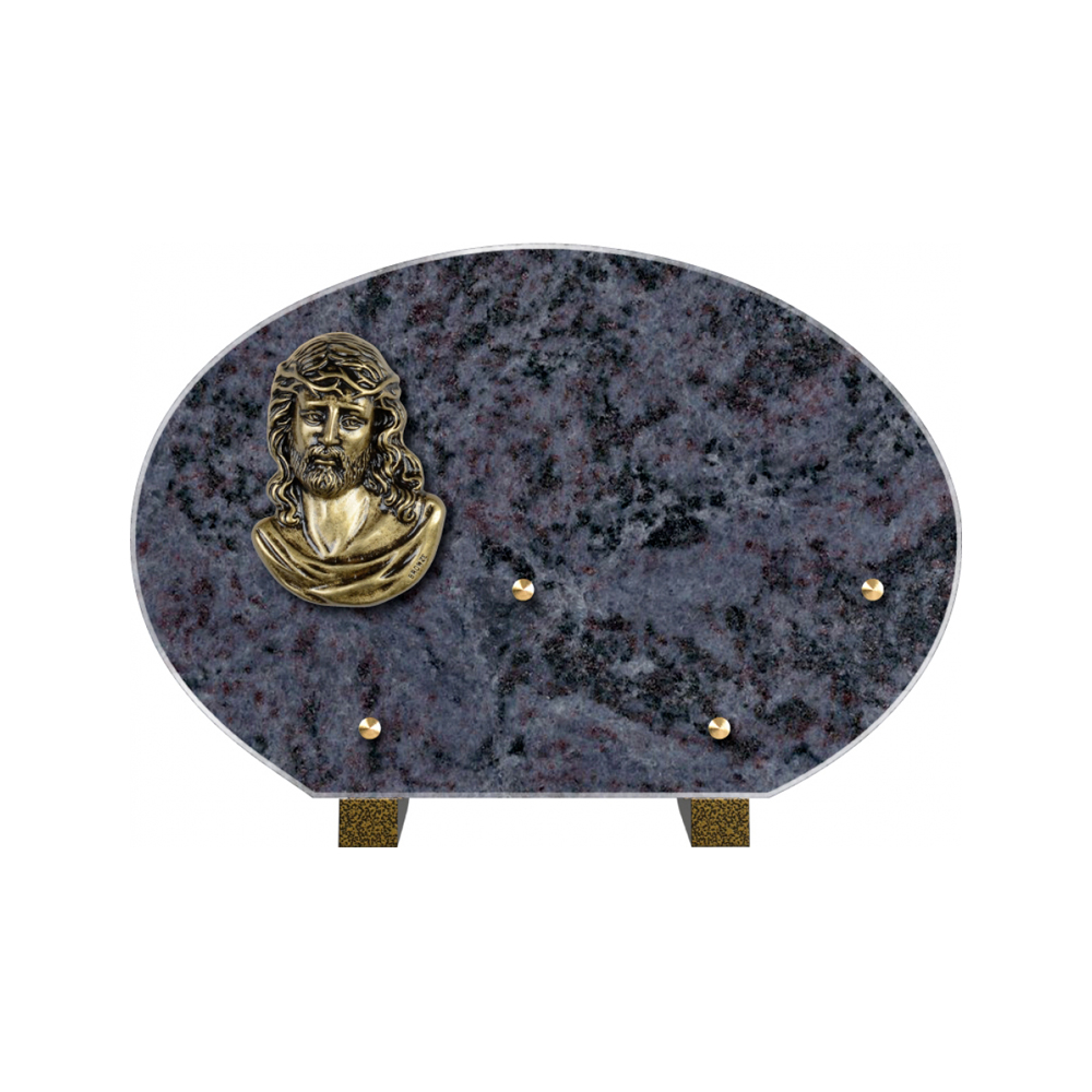 Plaque funéraire Forme 1 Granit 30x20 – Plaques Funéraires Créations® – vue complémentaire