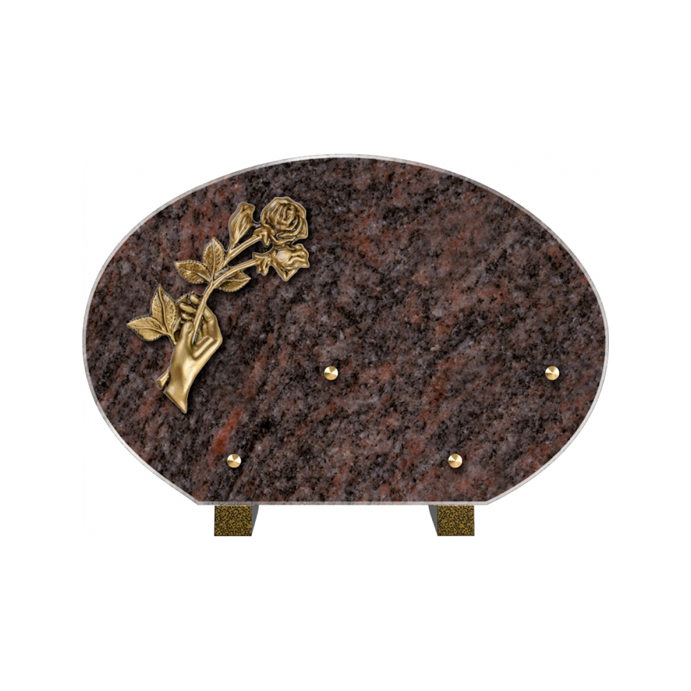 Plaque funéraire Forme 1 Granit 30x20 – Plaques Funéraires Créations® – vue complémentaire