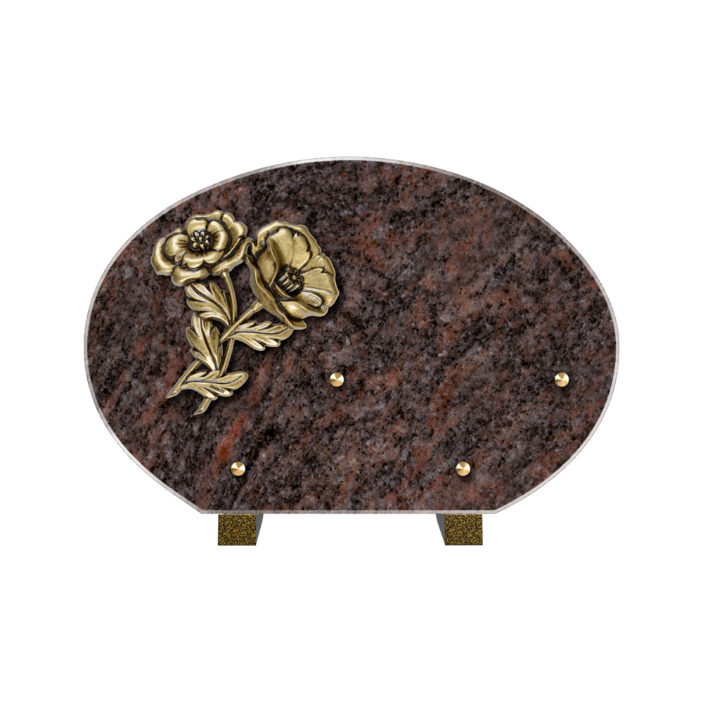 Plaque funéraire Forme 1 Granit 30x20 – Plaques Funéraires Créations® – vue complémentaire