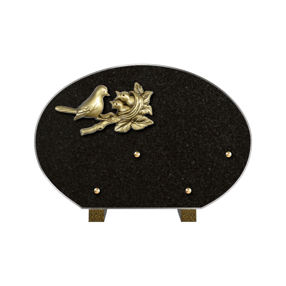 Plaque funéraire Forme 1 Granit 30x20 – Plaques Funéraires Créations® – vue complémentaire