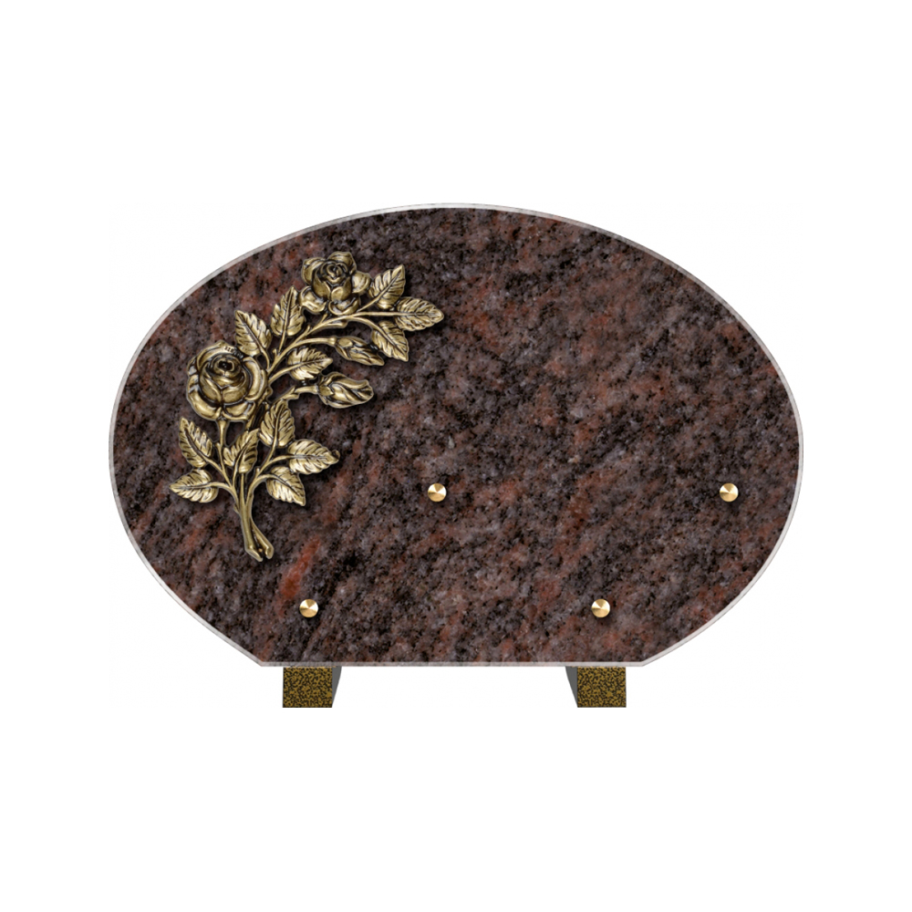 Plaque funéraire Forme 1 Granit 30x20 – Plaques Funéraires Créations® – vue complémentaire
