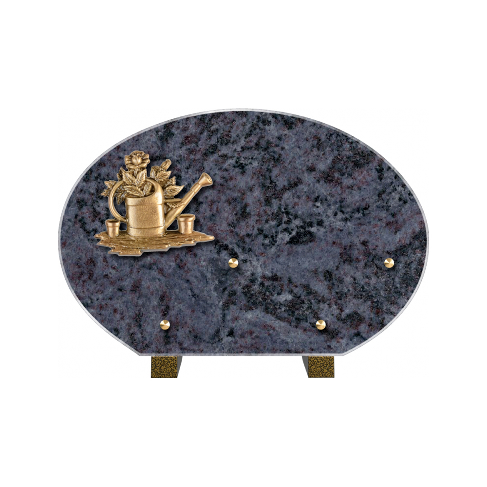Plaque funéraire Forme 1 Granit 30x20 – Plaques Funéraires Créations® – vue complémentaire
