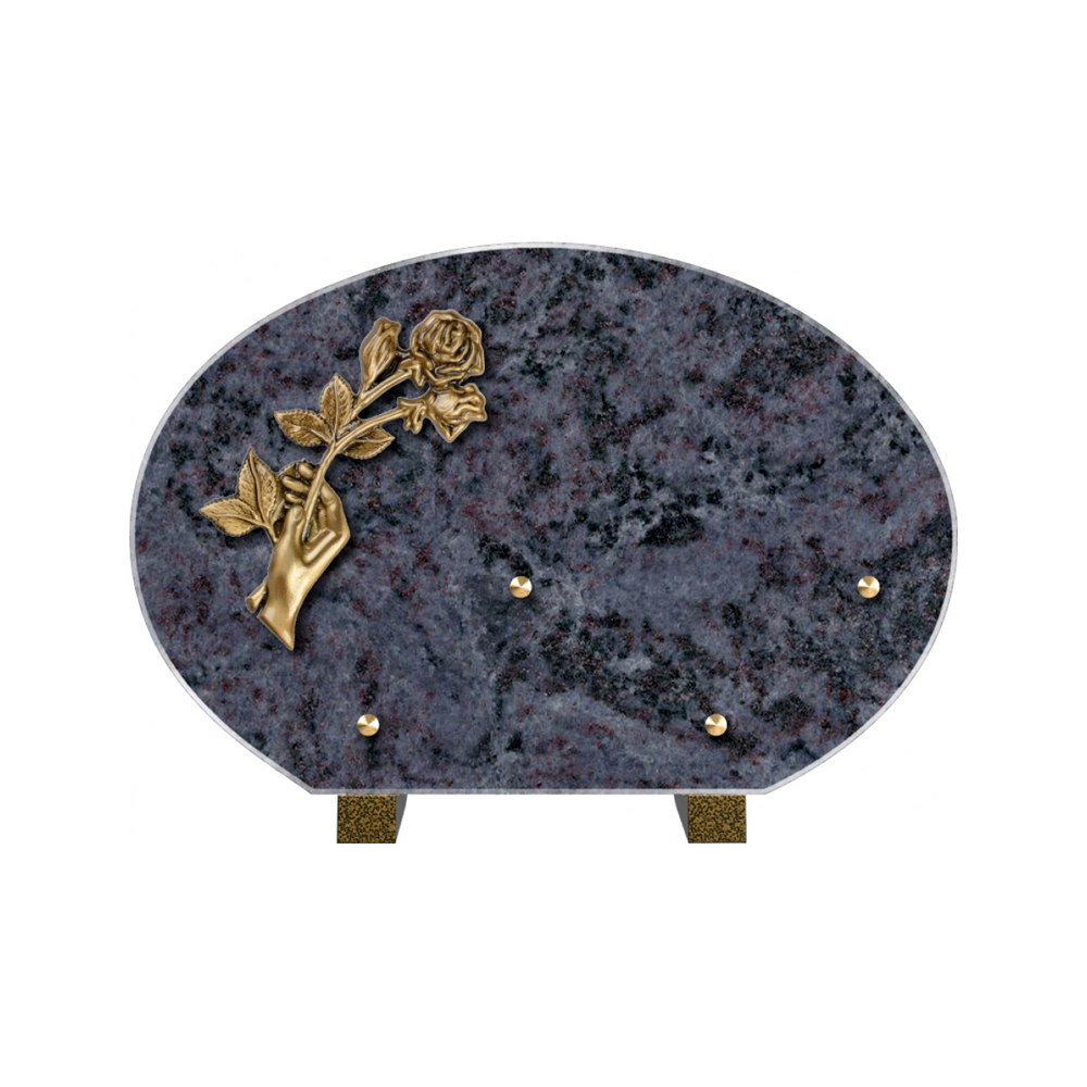 Plaque funéraire Forme 1 Granit 30x20 – Plaques Funéraires Créations® – vue complémentaire