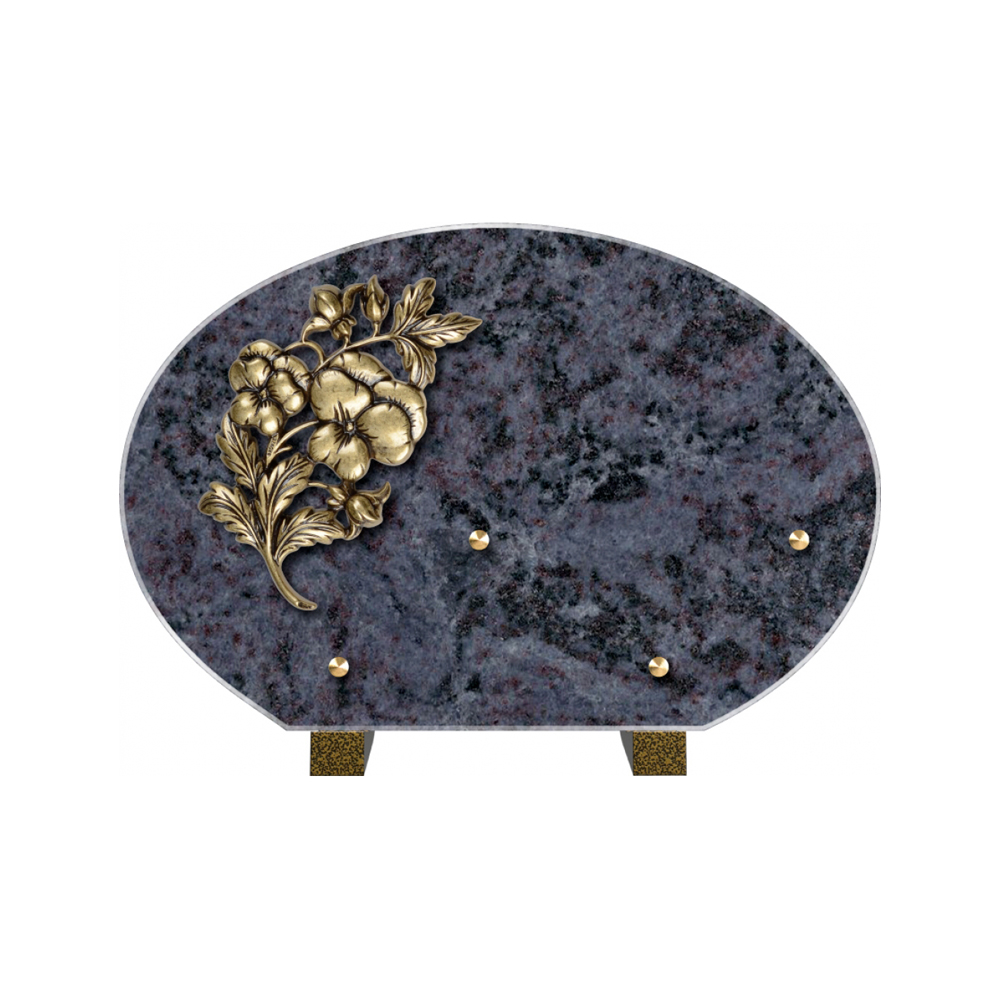 Plaque funéraire Forme 1 Granit 30x20 – Plaques Funéraires Créations® – vue complémentaire