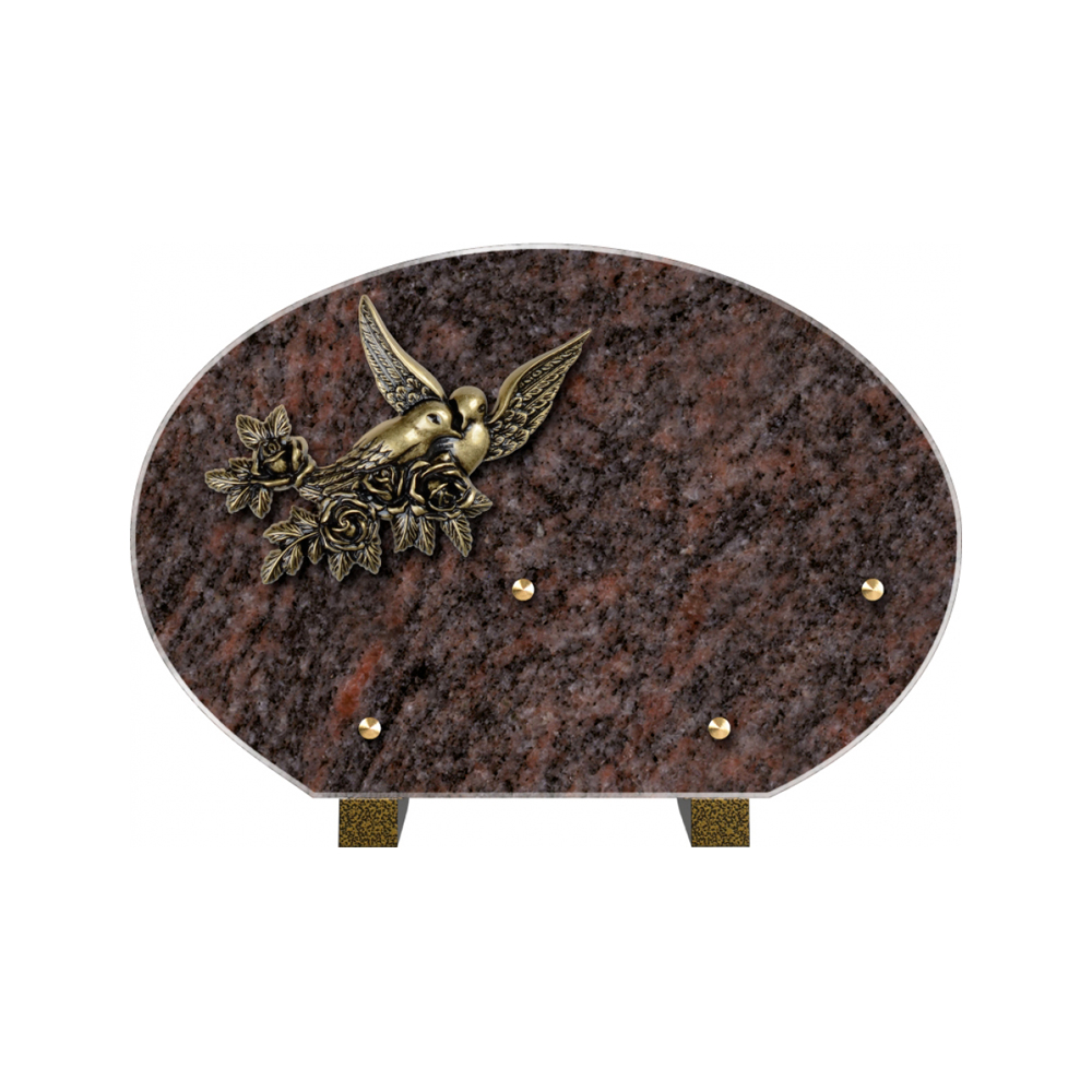 Plaque funéraire Forme 1 Granit 30x20 – Plaques Funéraires Créations® – vue complémentaire
