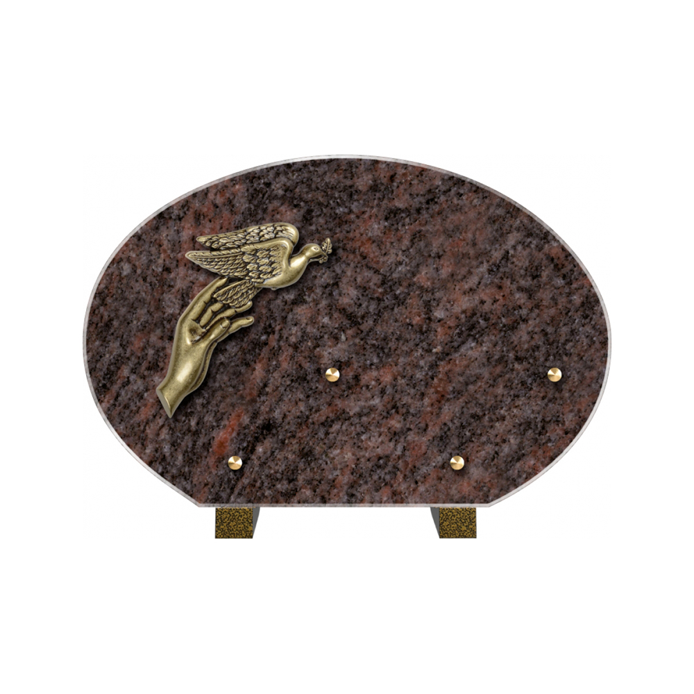 Plaque funéraire Forme 1 Granit 30x20 – Plaques Funéraires Créations® – vue complémentaire