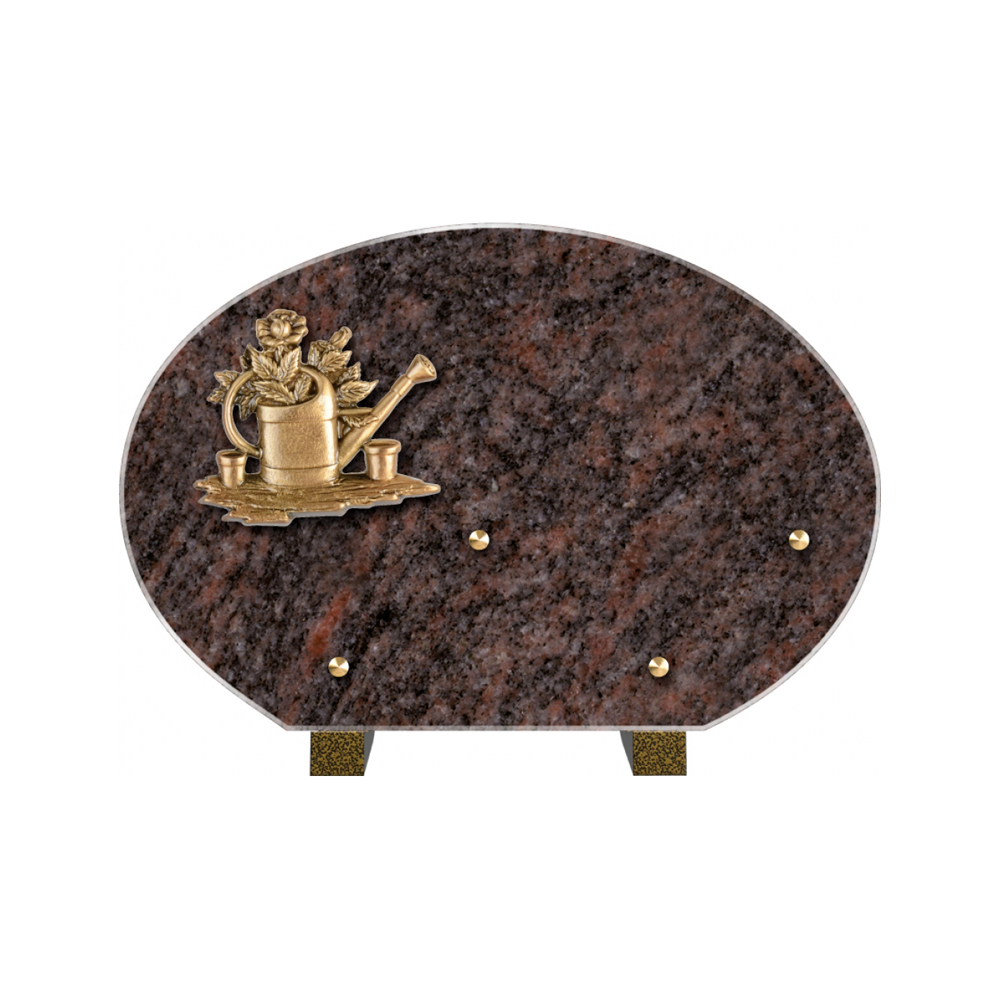 Plaque funéraire Forme 1 Granit 30x20 – Plaques Funéraires Créations® – vue complémentaire