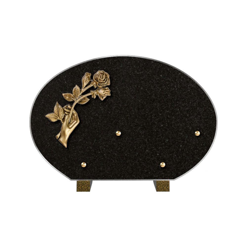 Plaque funéraire Forme 1 Granit 30x20 – Plaques Funéraires Créations® – vue complémentaire