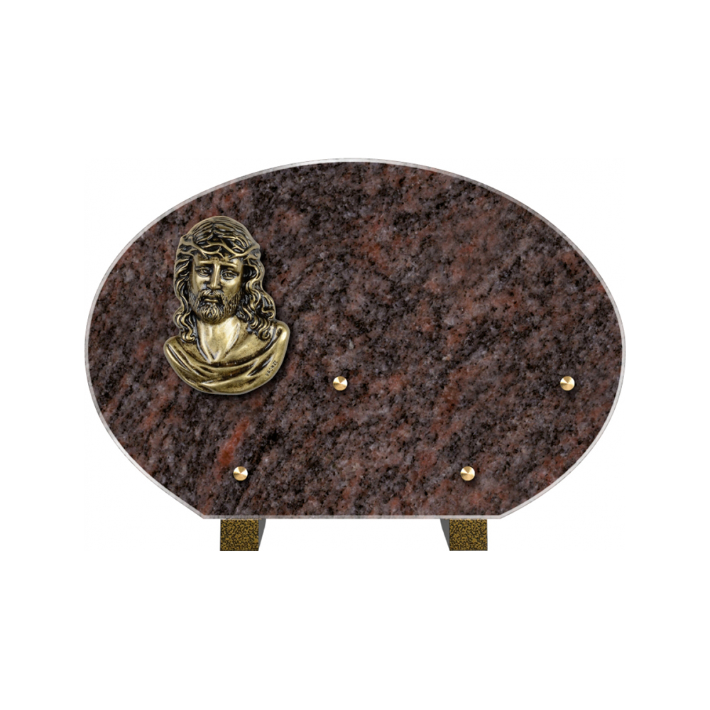 Plaque funéraire Forme 1 Granit 30x20 – Plaques Funéraires Créations® – vue complémentaire