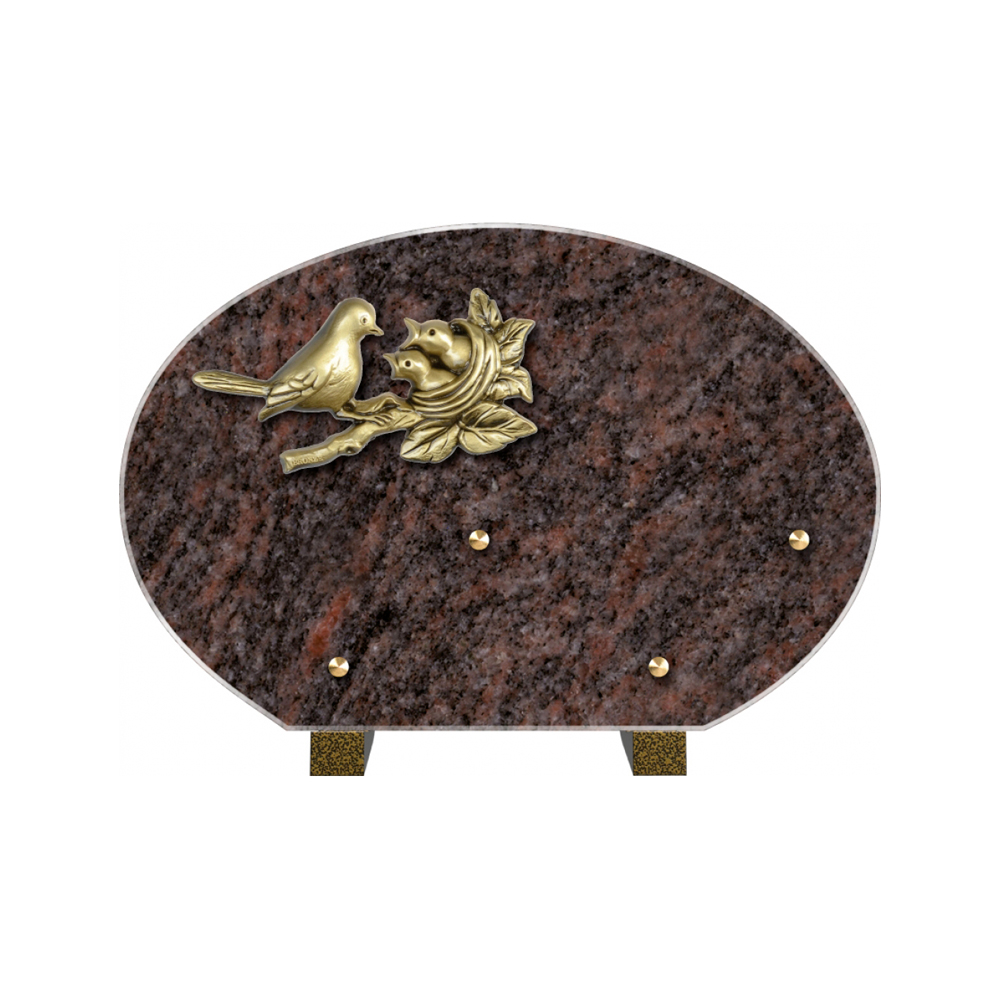 Plaque funéraire Forme 1 Granit 30x20 – Plaques Funéraires Créations® – vue complémentaire