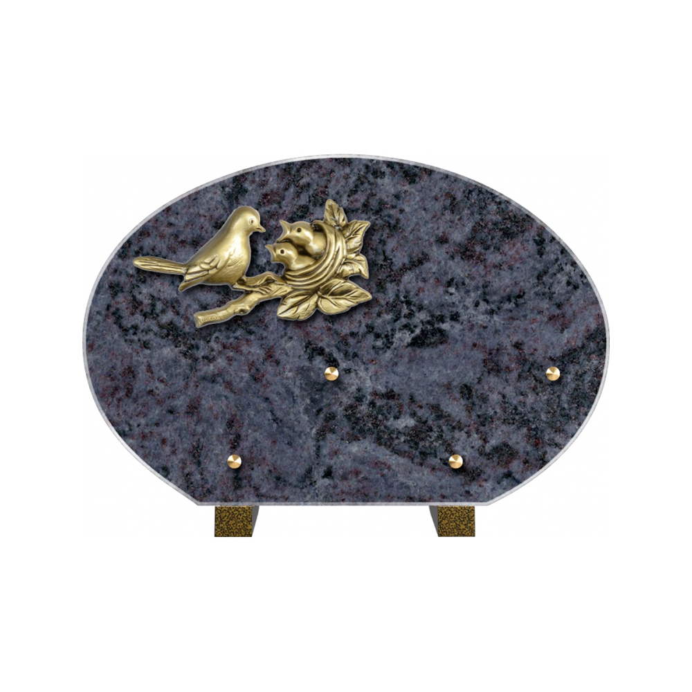 Plaque funéraire Forme 1 Granit 30x20 – Plaques Funéraires Créations® – vue complémentaire