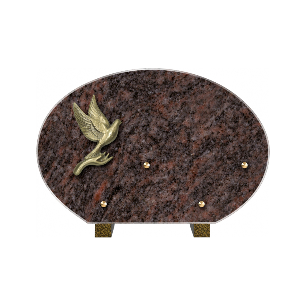Plaque funéraire Forme 1 Granit 30x20 – Plaques Funéraires Créations® – vue complémentaire