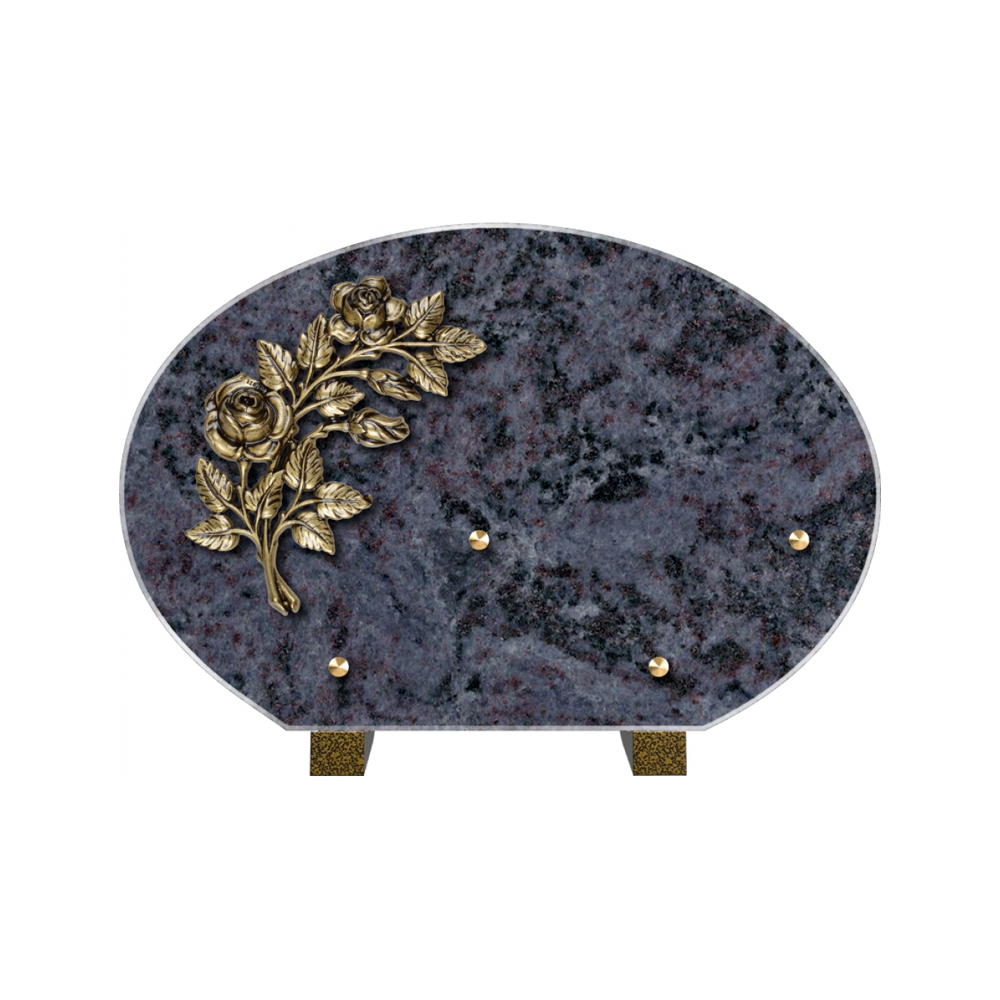 Plaque funéraire Forme 1 Granit 30x20 – Plaques Funéraires Créations® – vue complémentaire