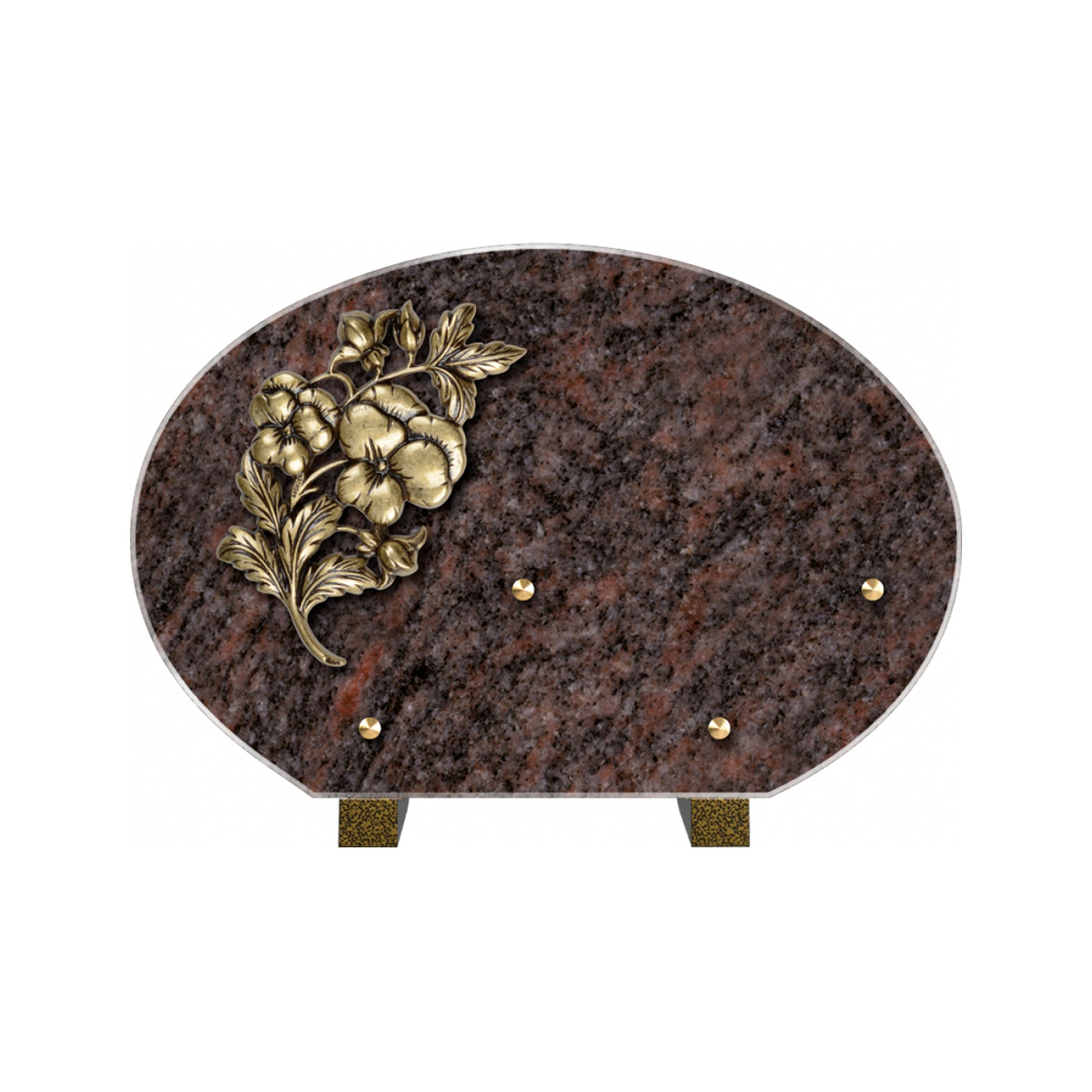 Plaque funéraire Forme 1 Granit 30x20 – Plaques Funéraires Créations® – vue complémentaire