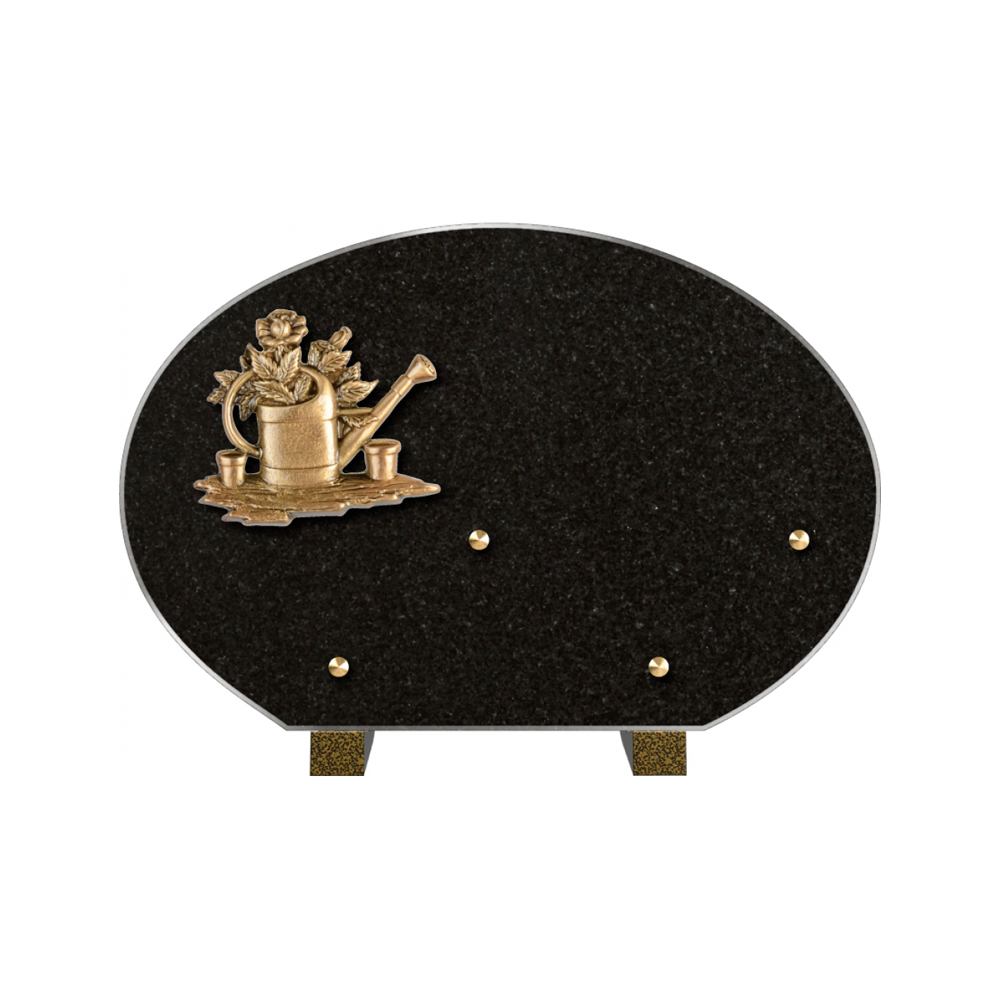 Plaque funéraire Forme 1 Granit 30x20 – Plaques Funéraires Créations® – vue complémentaire