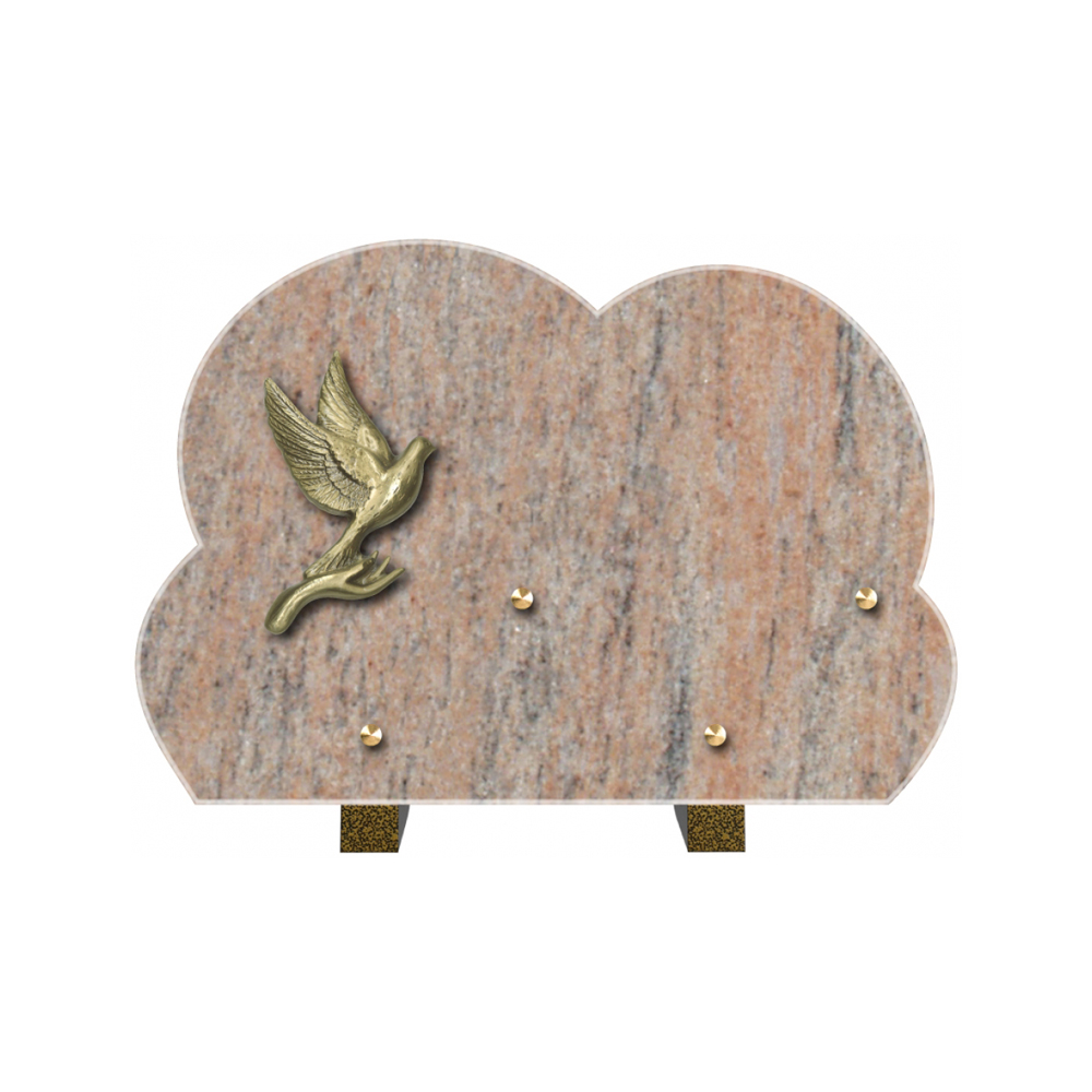 Plaque funéraire Forme 2 Granit 30x20 – Plaques Funéraires Créations® – vue complémentaire