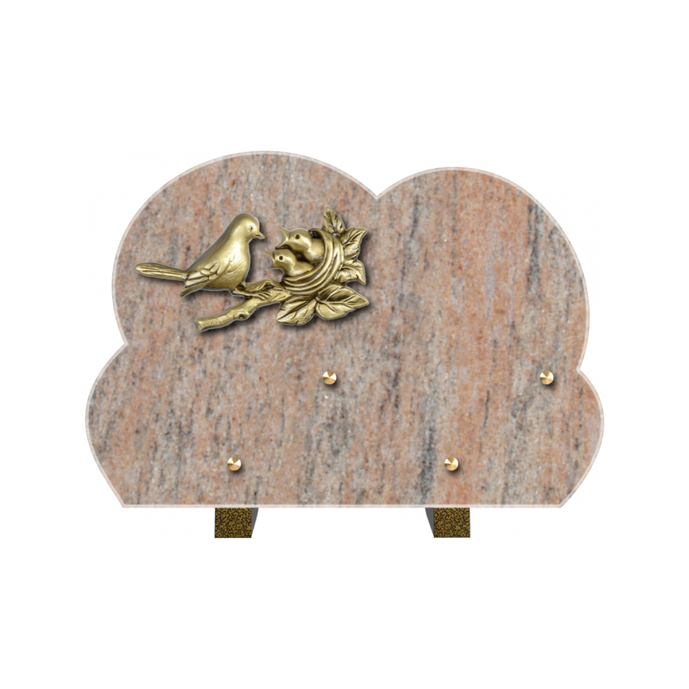Plaque funéraire Forme 2 Granit 30x20 – Plaques Funéraires Créations® – vue complémentaire