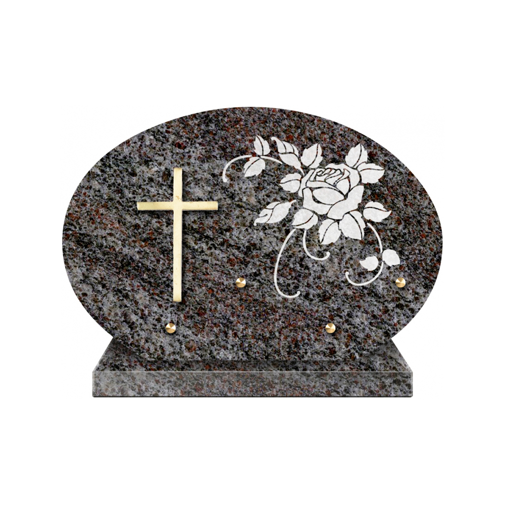 Plaque funéraire Forme 1 Granit Sablée Blanc 30x20 – Plaques Funéraires Créations®