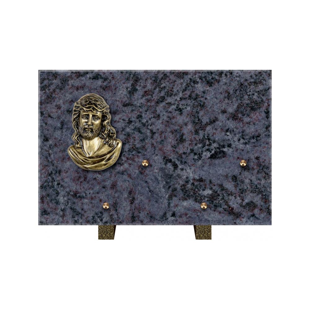 Plaque funéraire Rectangle Granit Chants Polis 30x20 – Plaques Funéraires Créations® – vue complémentaire