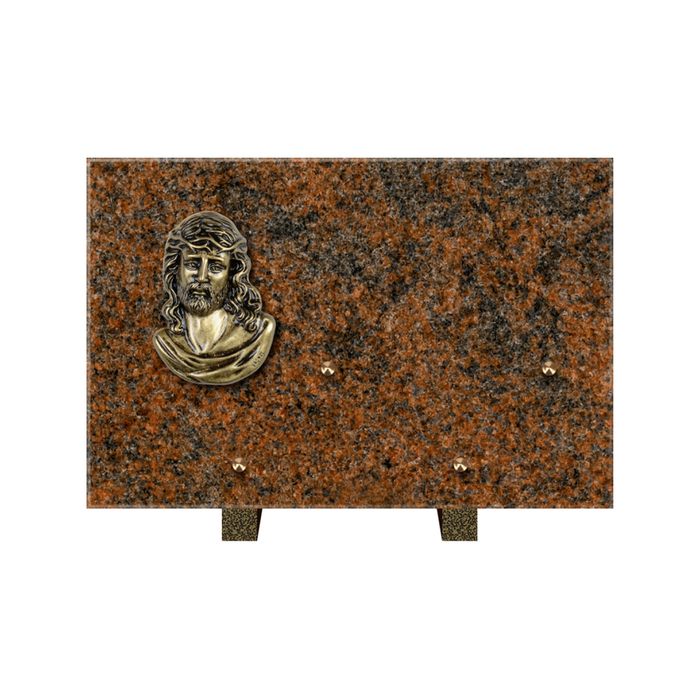 Plaque funéraire Rectangle Granit Chants Polis 30x20 – Plaques Funéraires Créations® – vue complémentaire