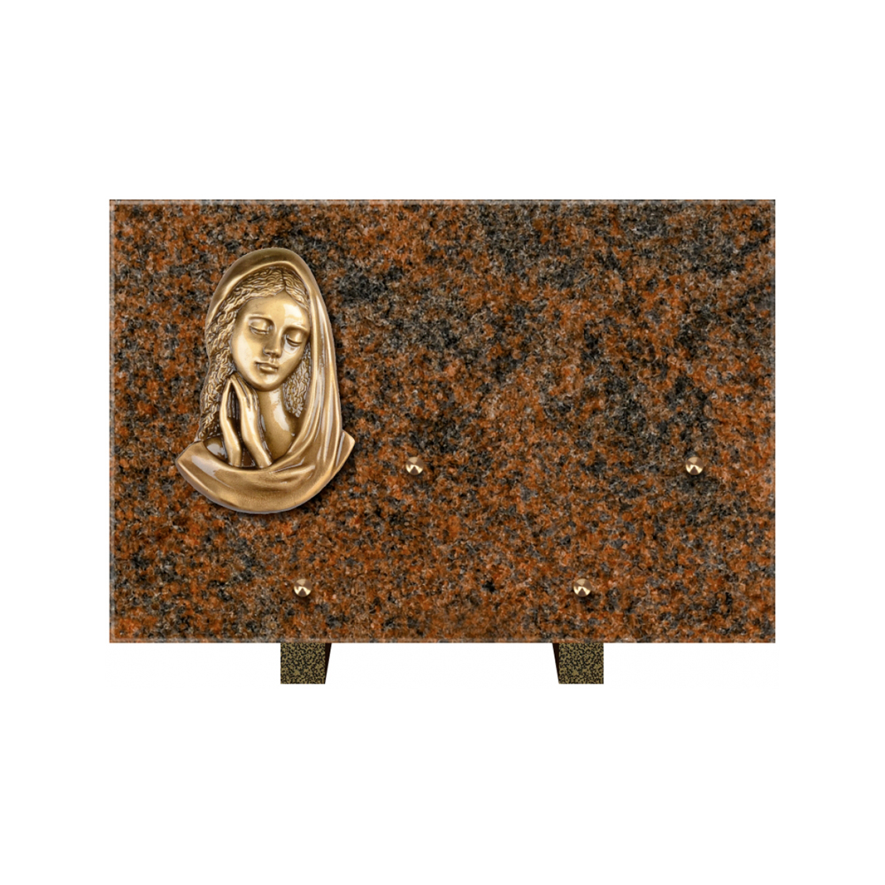 Plaque funéraire Rectangle Granit Chants Polis 30x20 – Plaques Funéraires Créations® – vue complémentaire