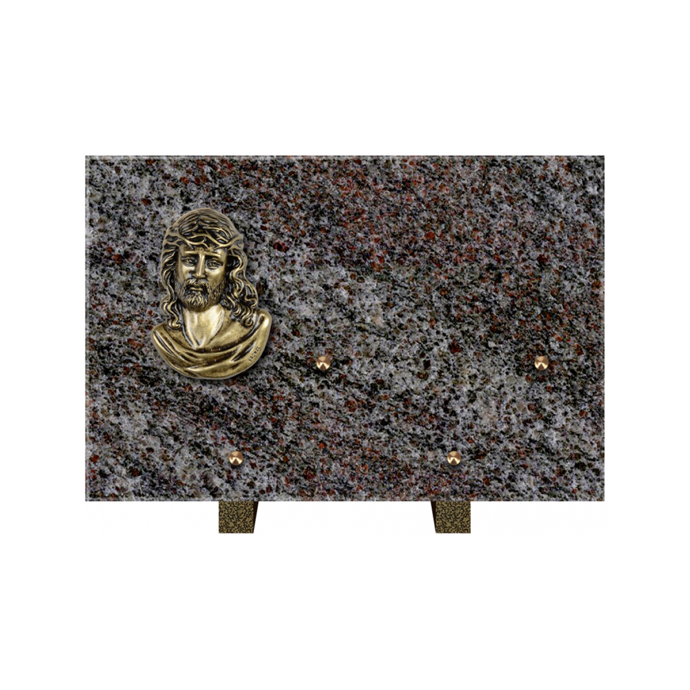 Plaque funéraire Rectangle Granit Chants Polis 30x20 – Plaques Funéraires Créations® – vue complémentaire