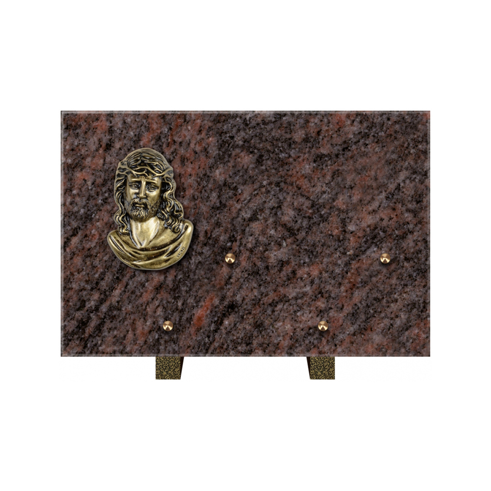 Plaque funéraire Rectangle Granit Chants Polis 30x20 – Plaques Funéraires Créations® – vue complémentaire