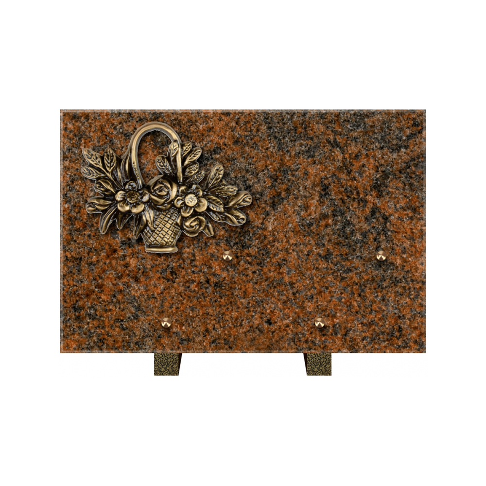 Plaque funéraire Rectangle Granit Chants Polis 30x20 – Plaques Funéraires Créations® – vue complémentaire