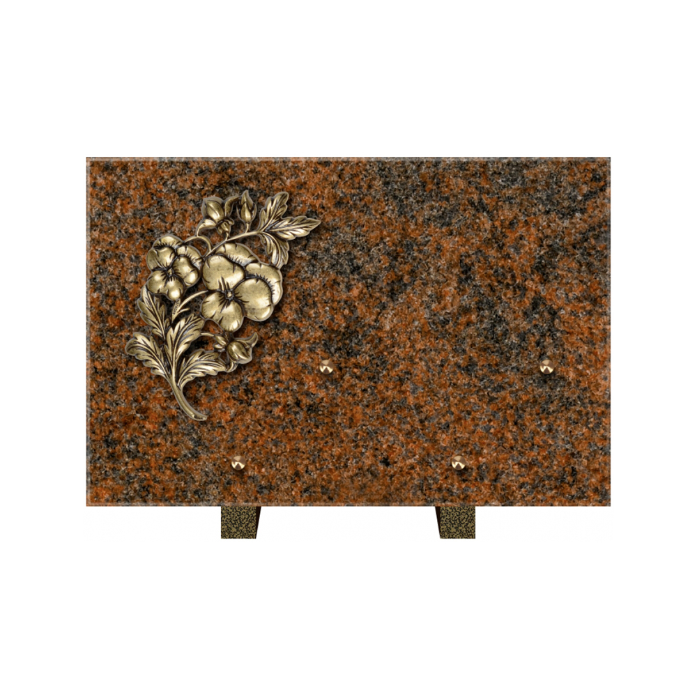 Plaque funéraire Rectangle Granit Chants Polis 30x20 – Plaques Funéraires Créations® – vue complémentaire