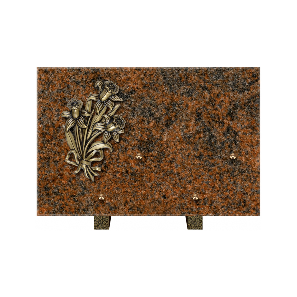 Plaque funéraire Rectangle Granit Chants Polis 30x20 – Plaques Funéraires Créations® – vue complémentaire