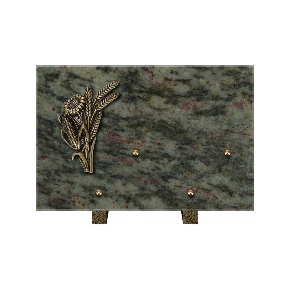 Plaque funéraire Rectangle Granit Chants Polis 30x20 – Plaques Funéraires Créations® – vue complémentaire