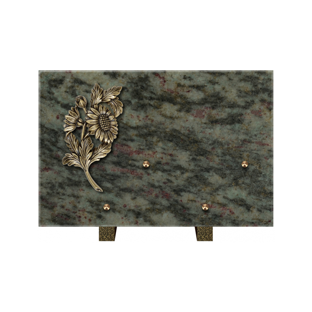 Plaque funéraire Rectangle Granit Chants Polis 30x20 – Plaques Funéraires Créations® – vue complémentaire