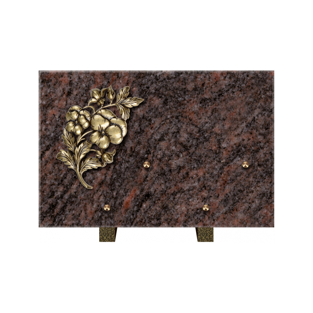 Plaque funéraire Rectangle Granit Chants Polis 30x20 – Plaques Funéraires Créations® – vue complémentaire