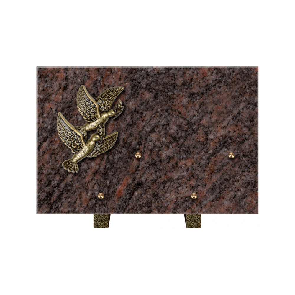 Plaque funéraire Rectangle Granit Chants Polis 30x20 – Plaques Funéraires Créations® – vue complémentaire