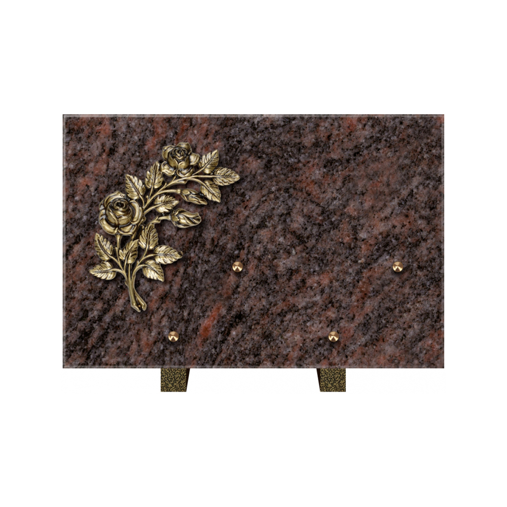 Plaque funéraire Rectangle Granit Chants Polis 30x20 – Plaques Funéraires Créations® – vue complémentaire