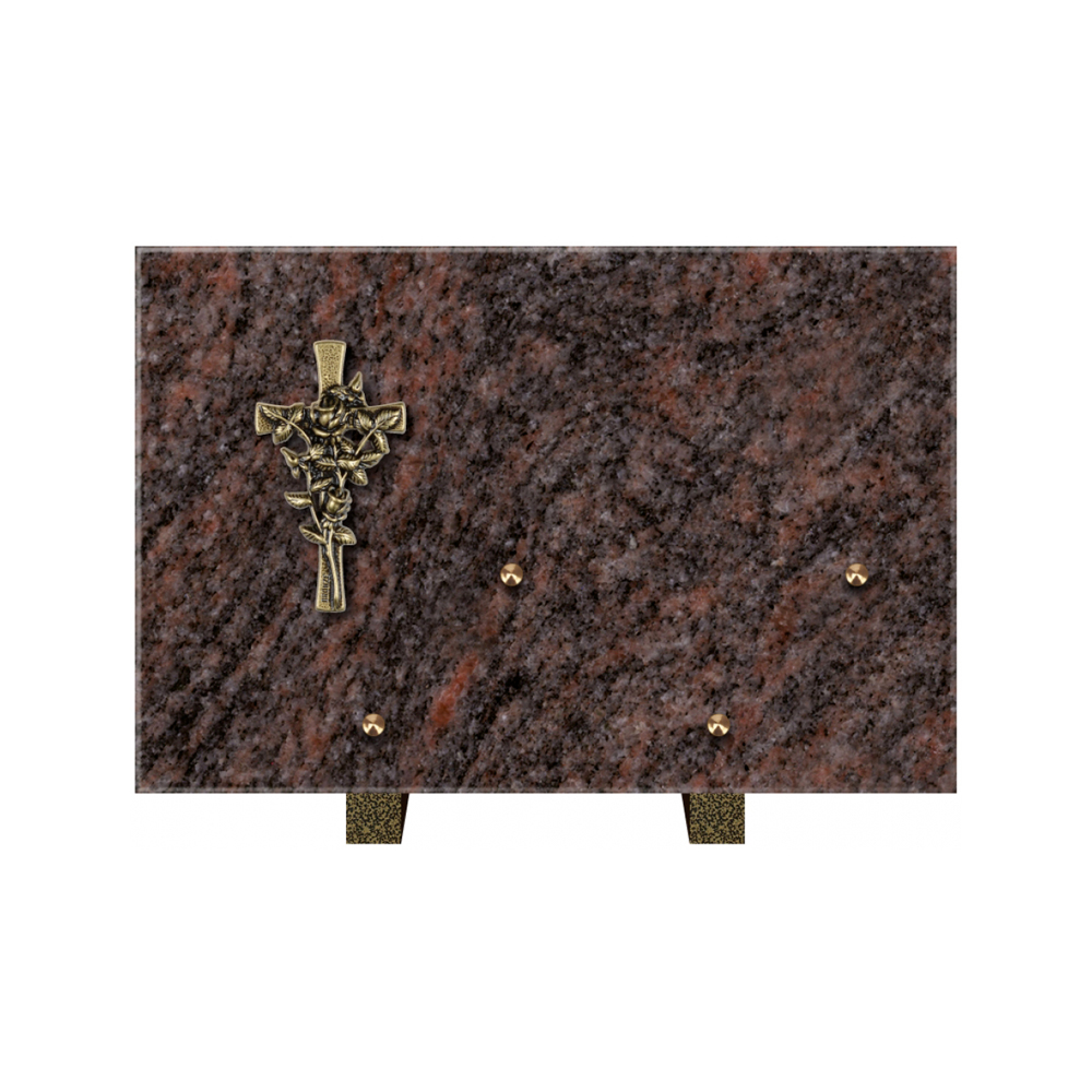Plaque funéraire Rectangle Granit Chants Polis 30x20 – Plaques Funéraires Créations® – vue complémentaire