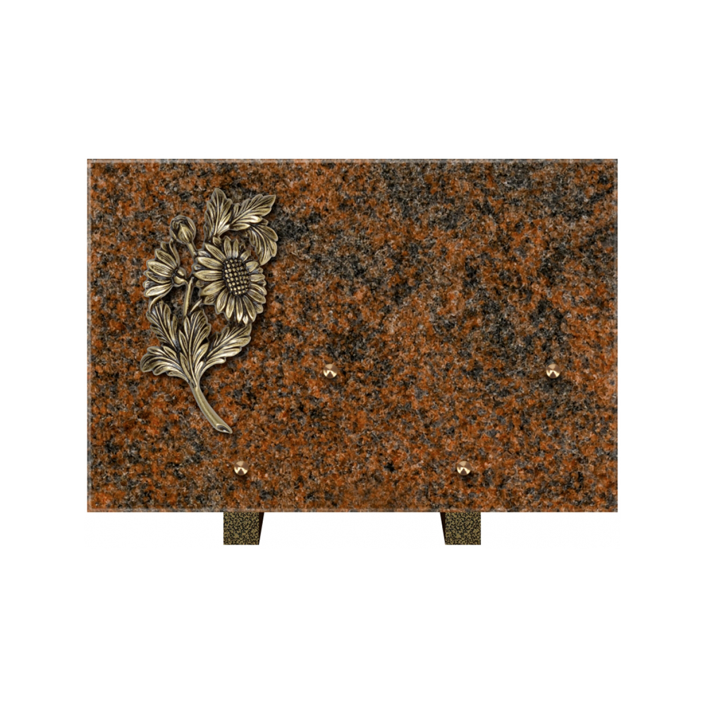 Plaque funéraire Rectangle Granit Chants Polis 30x20 – Plaques Funéraires Créations® – vue complémentaire
