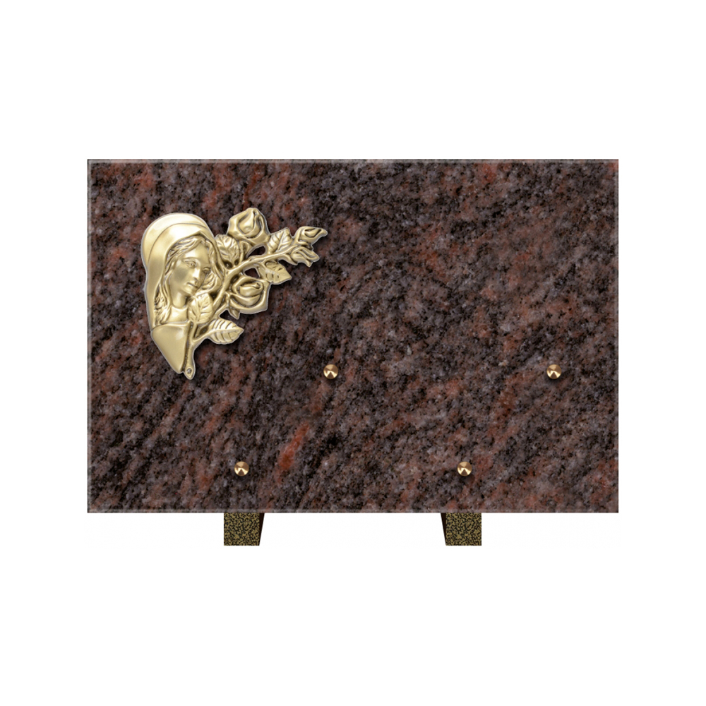 Plaque funéraire Rectangle Granit Chants Polis 30x20 – Plaques Funéraires Créations® – vue complémentaire