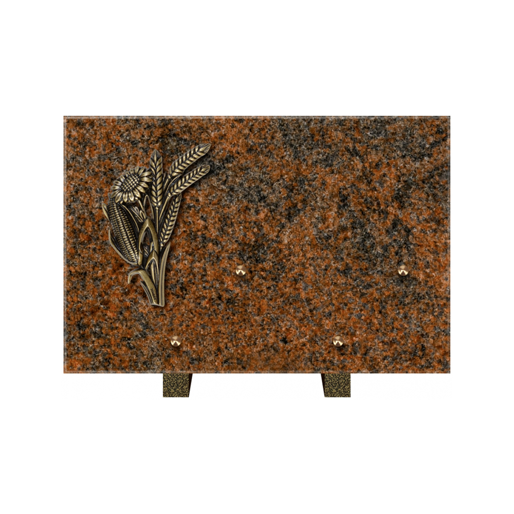 Plaque funéraire Rectangle Granit Chants Polis 30x20 – Plaques Funéraires Créations® – vue complémentaire