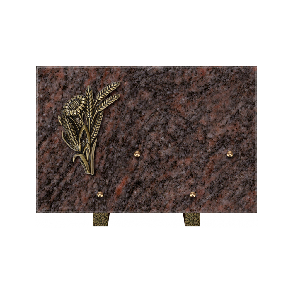 Plaque funéraire Rectangle Granit Chants Polis 30x20 – Plaques Funéraires Créations® – vue complémentaire